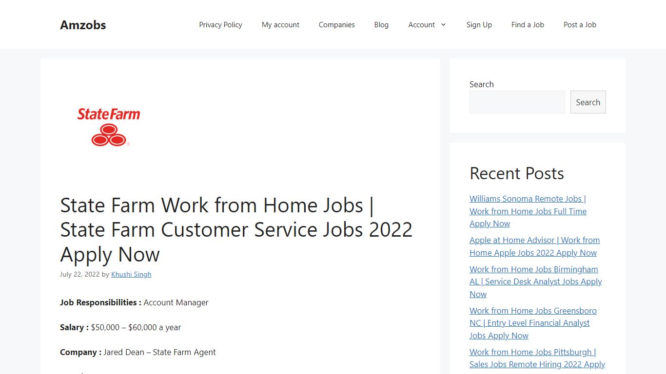 State Farm Work from Home Jobs | State Farm Customer Service Jobs 2022 ...